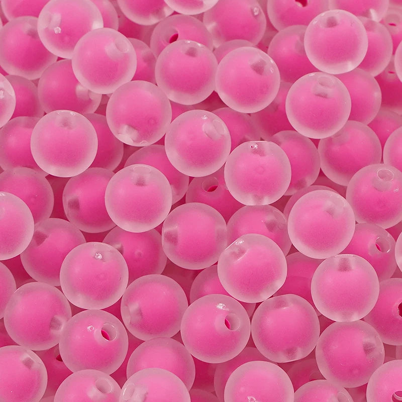 8/10/12/14/16MM 20/30/50Pcs/Bag Acrylic Matte/Transparent/Color-coated Medium Beads Loose Spacer Beads For DIY Jewelry Making