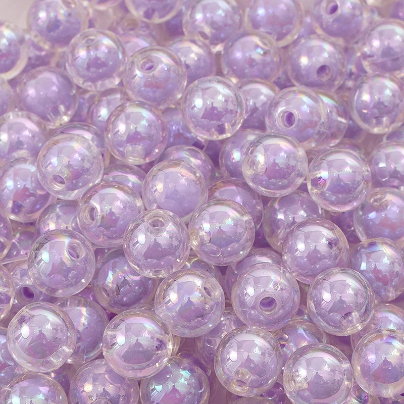 8/10/12/14/16MM 20/30/50Pcs/Bag Acrylic Matte/Transparent/Color-coated Medium Beads Loose Spacer Beads For DIY Jewelry Making