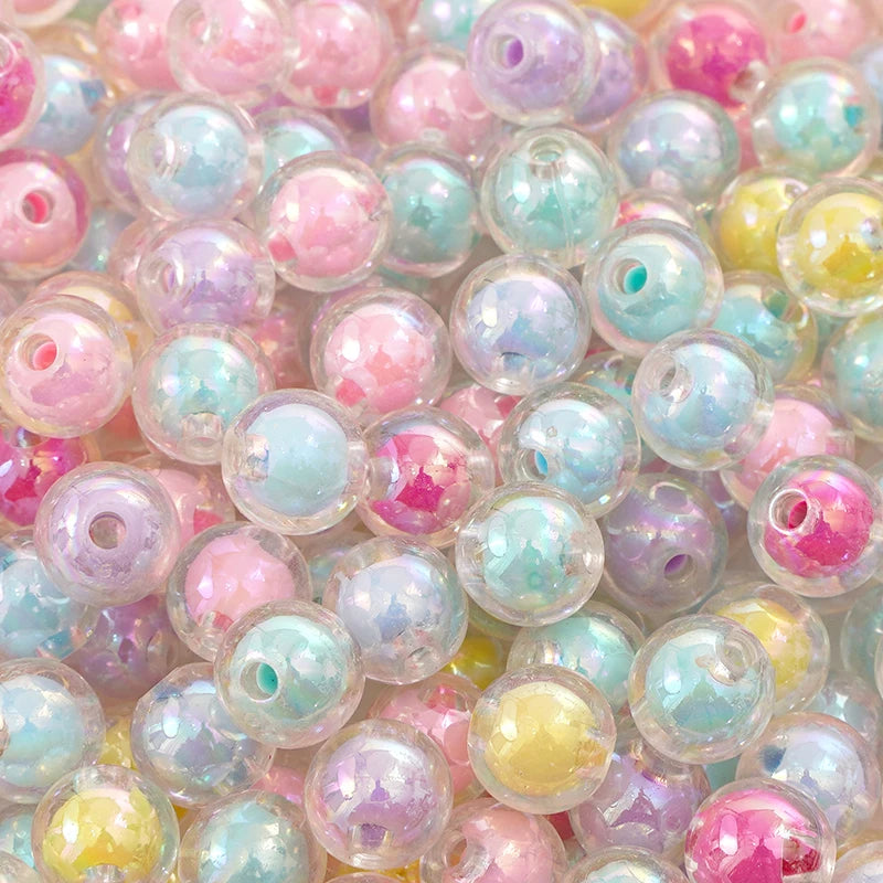 8/10/12/14/16MM 20/30/50Pcs/Bag Acrylic Matte/Transparent/Color-coated Medium Beads Loose Spacer Beads For DIY Jewelry Making