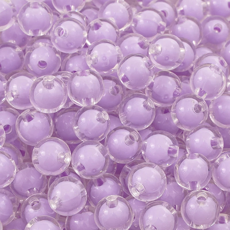8/10/12/14/16MM 20/30/50Pcs/Bag Acrylic Matte/Transparent/Color-coated Medium Beads Loose Spacer Beads For DIY Jewelry Making