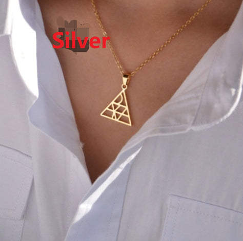 Letter Design Name Necklace Stainless Steel English Valentine Day Gift