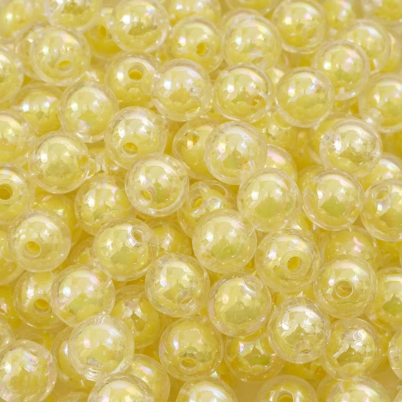 8/10/12/14/16MM 20/30/50Pcs/Bag Acrylic Matte/Transparent/Color-coated Medium Beads Loose Spacer Beads For DIY Jewelry Making