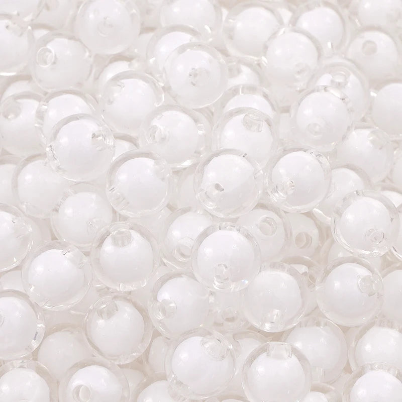 8/10/12/14/16MM 20/30/50Pcs/Bag Acrylic Matte/Transparent/Color-coated Medium Beads Loose Spacer Beads For DIY Jewelry Making