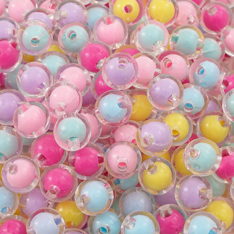 8/10/12/14/16MM 20/30/50Pcs/Bag Acrylic Matte/Transparent/Color-coated Medium Beads Loose Spacer Beads For DIY Jewelry Making