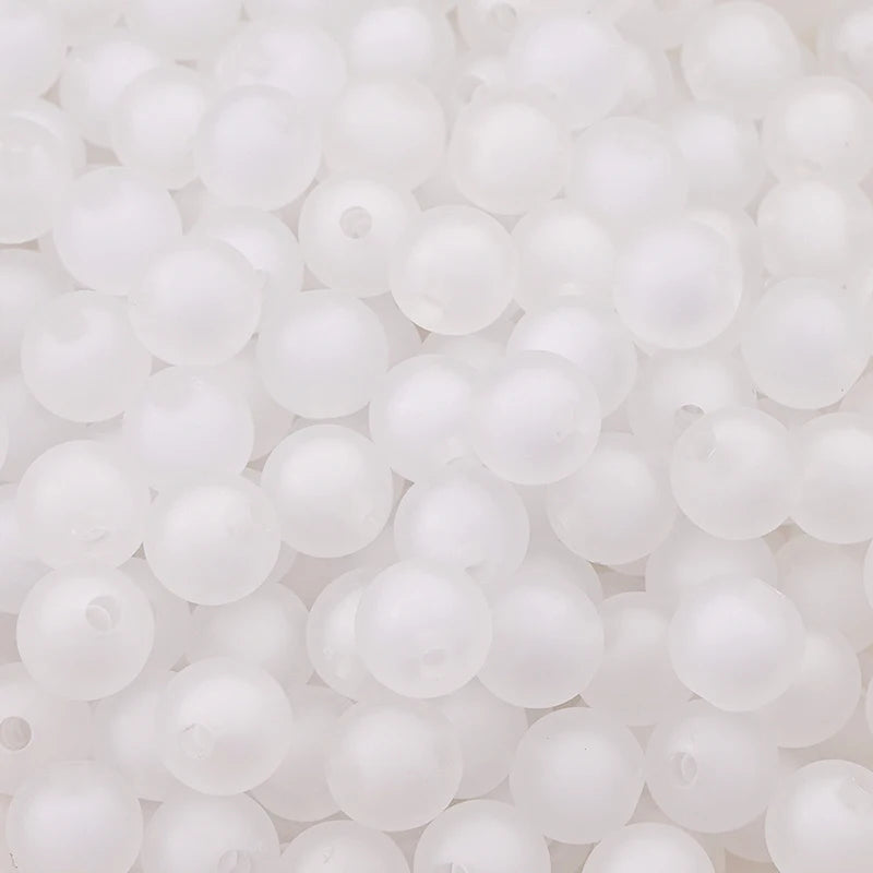 8/10/12/14/16MM 20/30/50Pcs/Bag Acrylic Matte/Transparent/Color-coated Medium Beads Loose Spacer Beads For DIY Jewelry Making