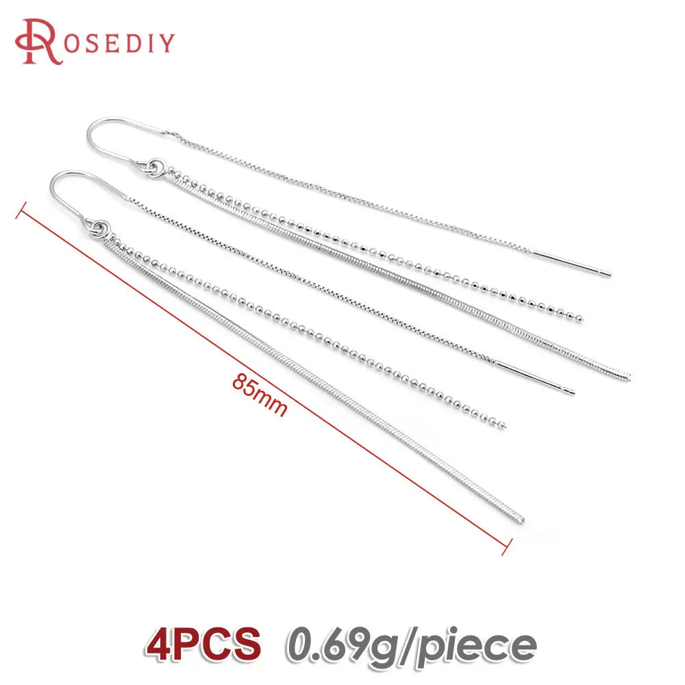 18K Gold Color Tassel Chain Stud Earring Line Connect Chain Women's Earrings High Quality Accessories Rosediy official-website