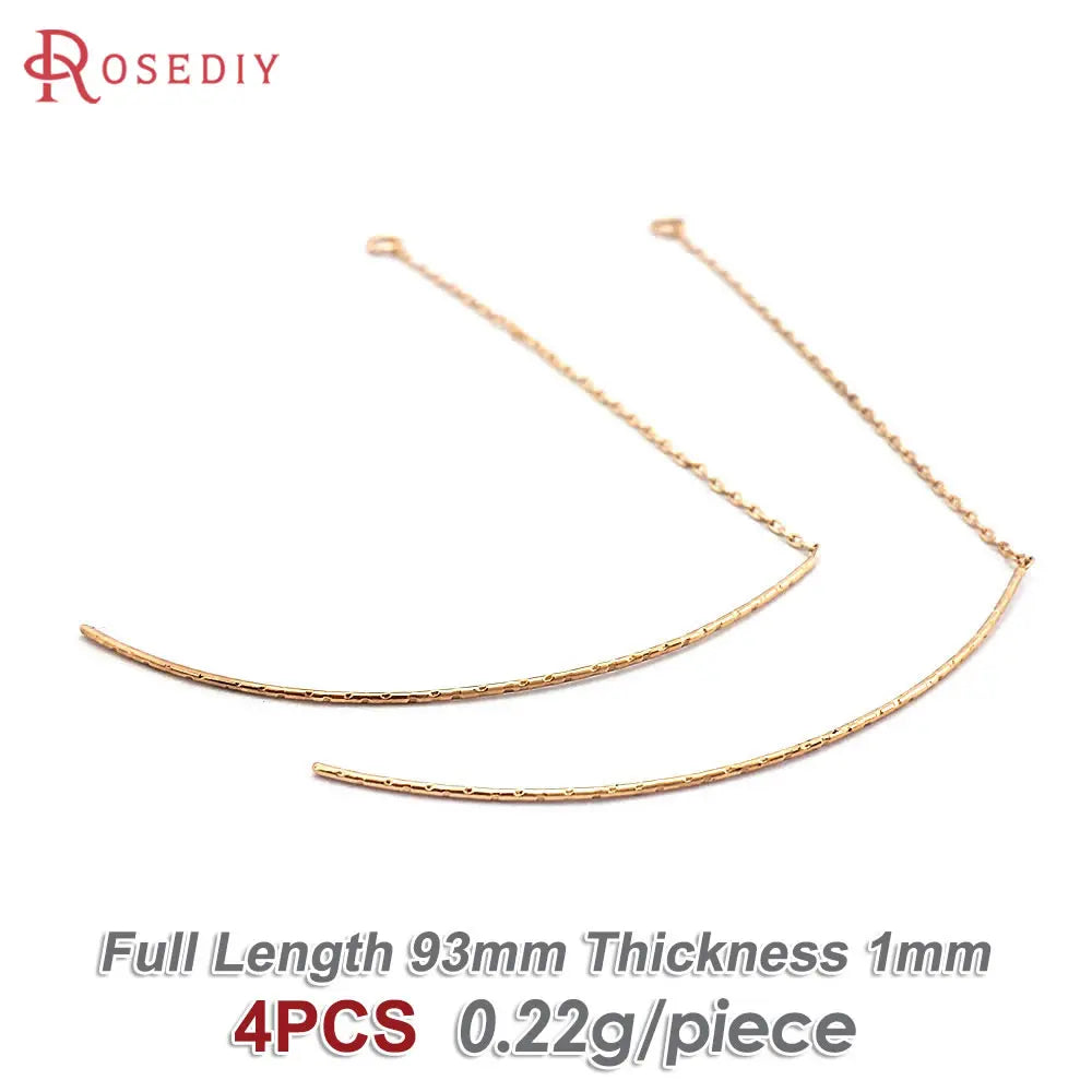 18K Gold Color Tassel Chain Stud Earring Line Connect Chain Women's Earrings High Quality Accessories Rosediy official-website