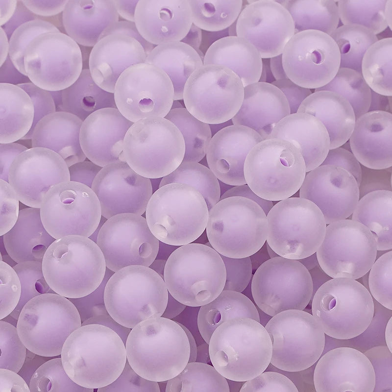 8/10/12/14/16MM 20/30/50Pcs/Bag Acrylic Matte/Transparent/Color-coated Medium Beads Loose Spacer Beads For DIY Jewelry Making