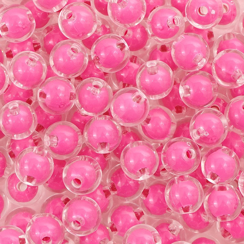 8/10/12/14/16MM 20/30/50Pcs/Bag Acrylic Matte/Transparent/Color-coated Medium Beads Loose Spacer Beads For DIY Jewelry Making