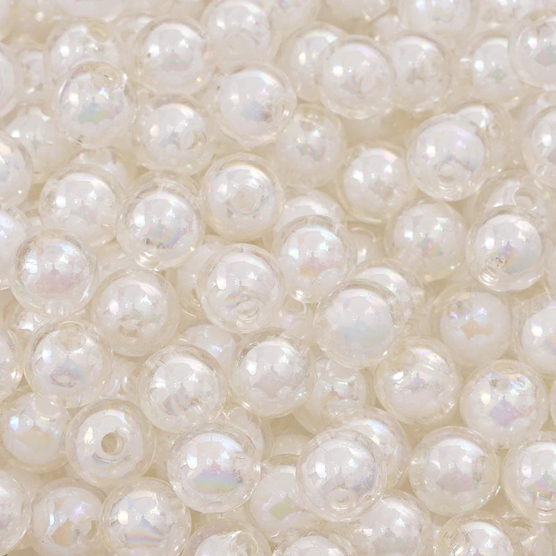 8/10/12/14/16MM 20/30/50Pcs/Bag Acrylic Matte/Transparent/Color-coated Medium Beads Loose Spacer Beads For DIY Jewelry Making