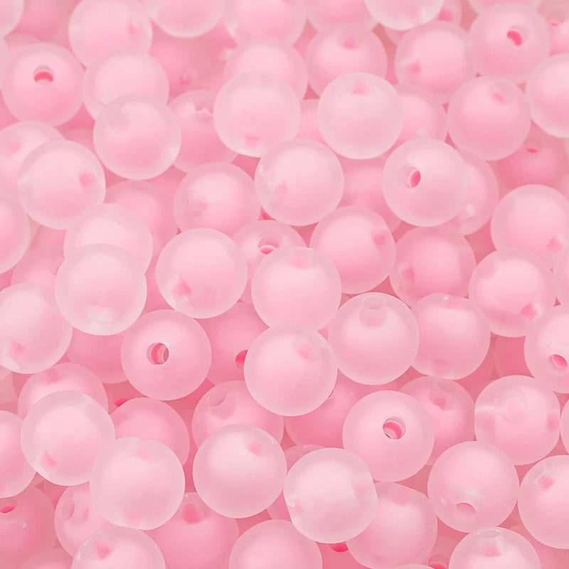 8/10/12/14/16MM 20/30/50Pcs/Bag Acrylic Matte/Transparent/Color-coated Medium Beads Loose Spacer Beads For DIY Jewelry Making