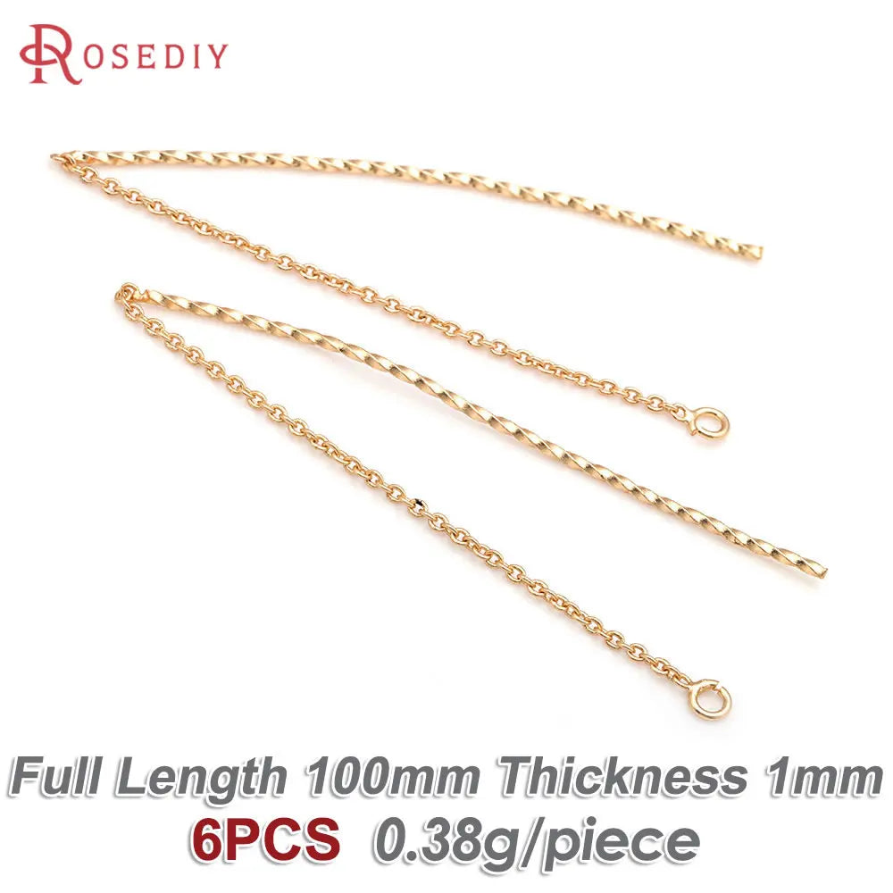18K Gold Color Tassel Chain Stud Earring Line Connect Chain Women's Earrings High Quality Accessories Rosediy official-website