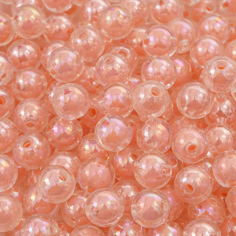 8/10/12/14/16MM 20/30/50Pcs/Bag Acrylic Matte/Transparent/Color-coated Medium Beads Loose Spacer Beads For DIY Jewelry Making