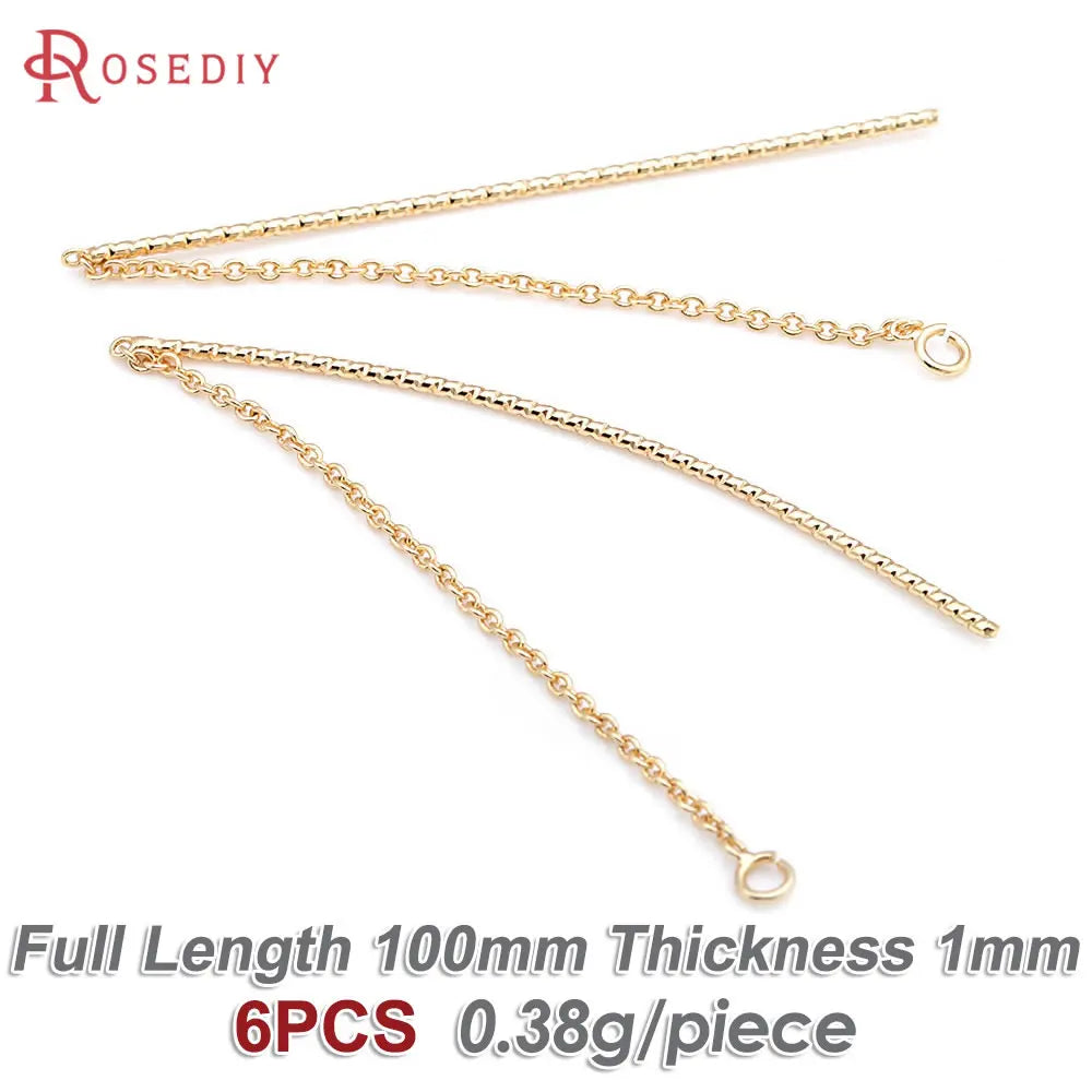 18K Gold Color Tassel Chain Stud Earring Line Connect Chain Women's Earrings High Quality Accessories Rosediy official-website