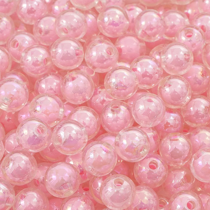 8/10/12/14/16MM 20/30/50Pcs/Bag Acrylic Matte/Transparent/Color-coated Medium Beads Loose Spacer Beads For DIY Jewelry Making