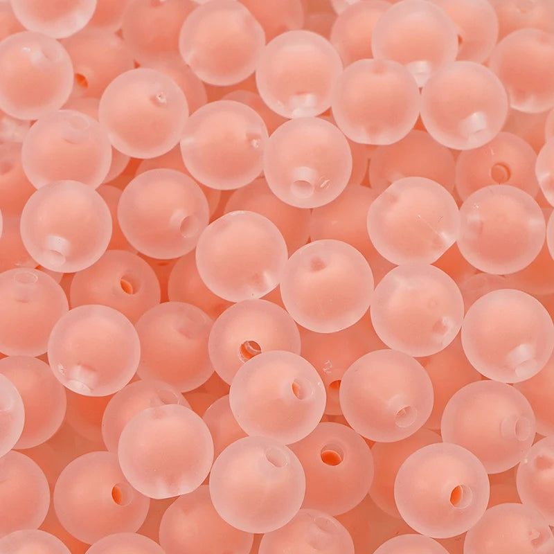 8/10/12/14/16MM 20/30/50Pcs/Bag Acrylic Matte/Transparent/Color-coated Medium Beads Loose Spacer Beads For DIY Jewelry Making