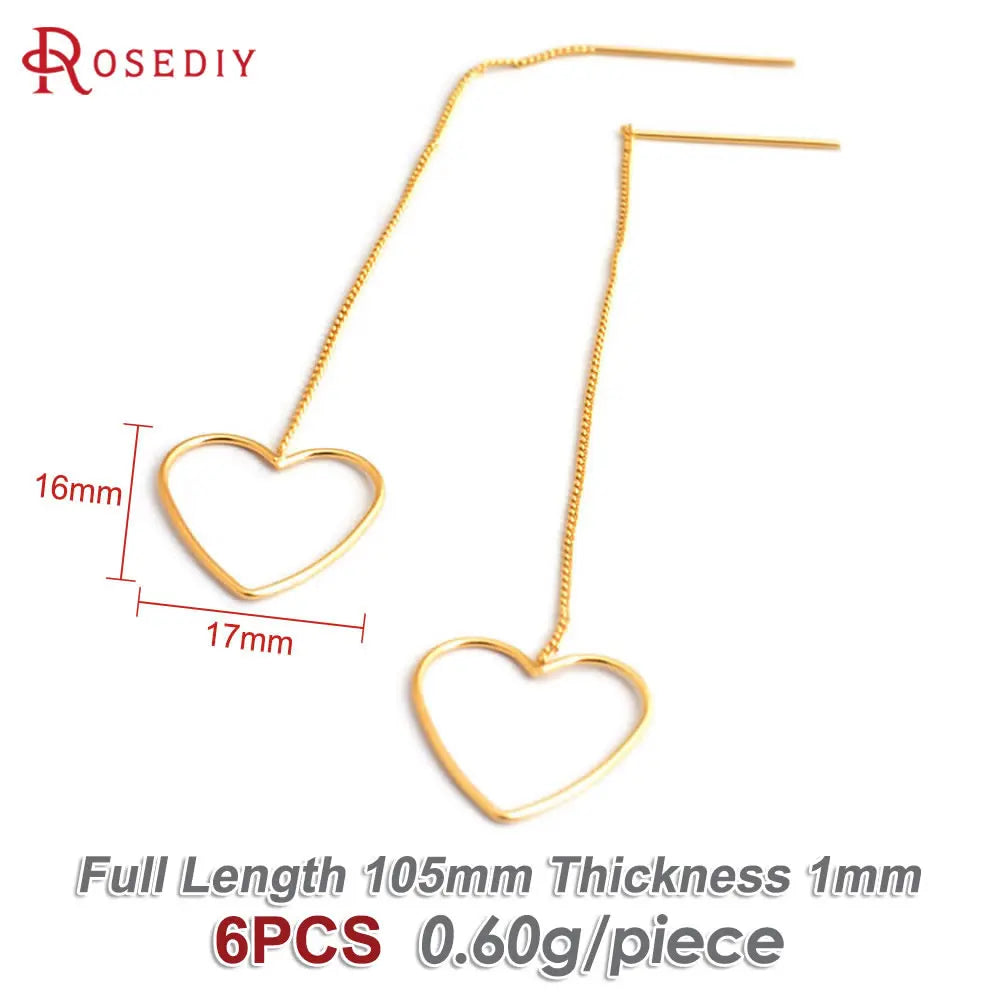 18K Gold Color Tassel Chain Stud Earring Line Connect Chain Women's Earrings High Quality Accessories Rosediy official-website
