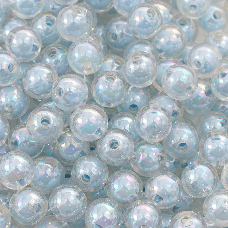 8/10/12/14/16MM 20/30/50Pcs/Bag Acrylic Matte/Transparent/Color-coated Medium Beads Loose Spacer Beads For DIY Jewelry Making